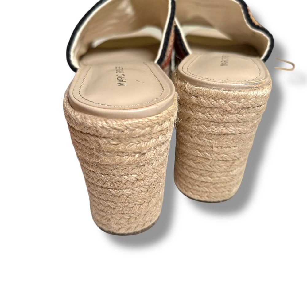Marc Fisher Lannia Platform Sandal‎ Espadrille Slip-On Size 9 boho resort - Picture 6 of 7